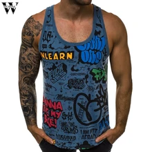 Womail, Мужская майка, летняя, без рукавов, повседневная, стиль, модный, граффити, для фитнеса, удобный топ, майка, топы, подарок, новинка A5