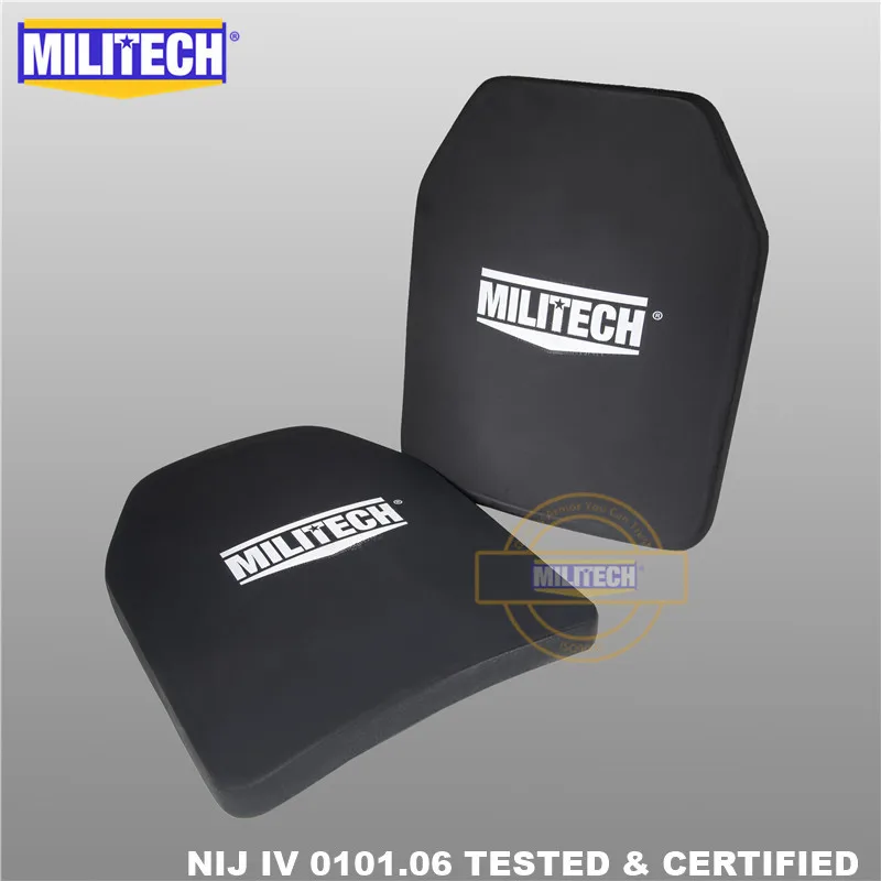 MILITECH две части 10 &quotx 12&quot Оксид алюминия керамика и PE NIJ IV 0101 06 пуленепробиваемая