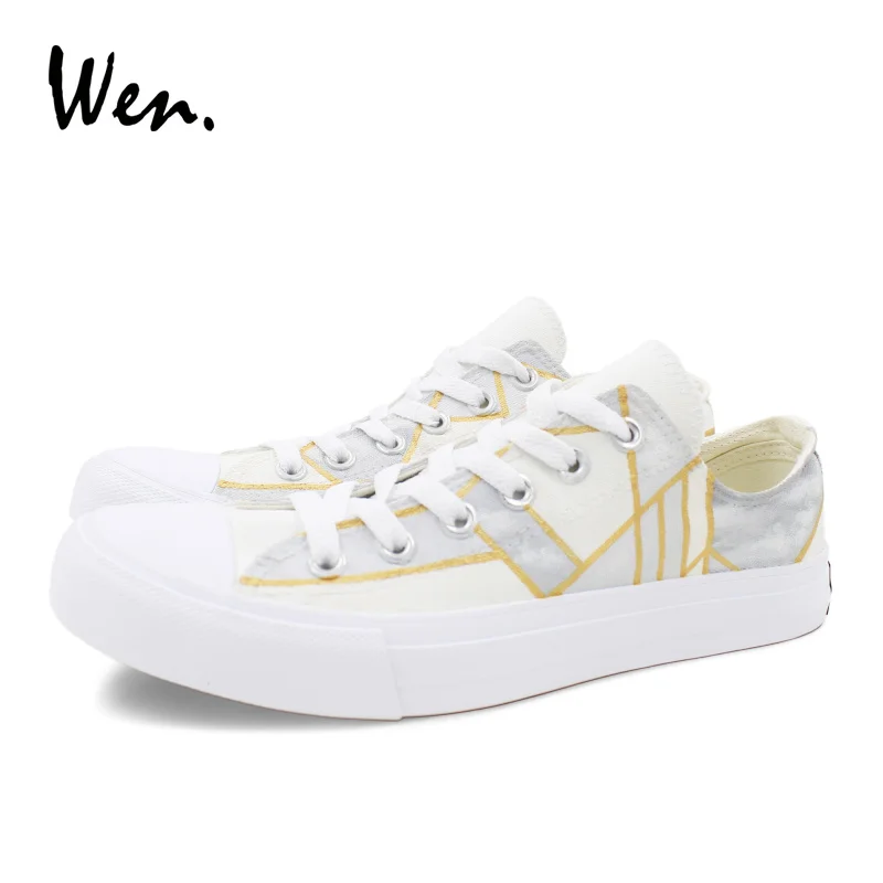 

Original Designers New White Casual Vulcanized Canvas Low-Cut Summer/Spring Shoes Men Lace-Up Sewing Personality Flats