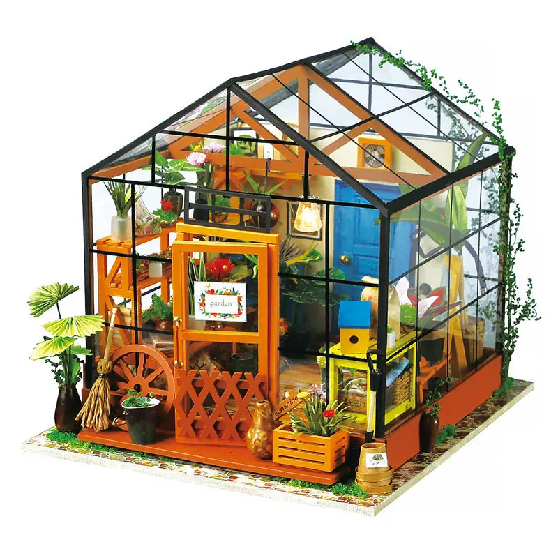 Robotime 14 видов DIY Дом с мебели дети взрослые Деревянные маленькие модель кукольного домика строительные наборы кукольный домик DG