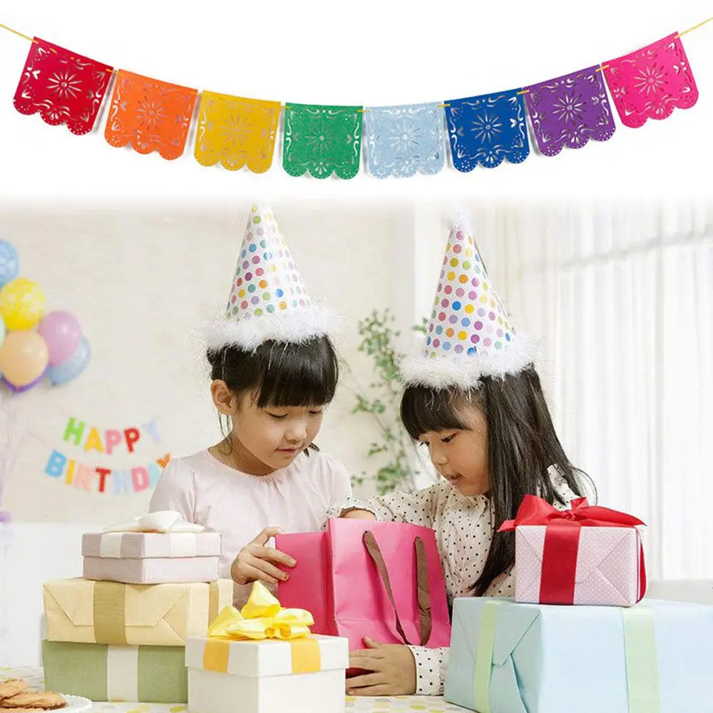 New arrival Novelty 1x Mexican Papel Picado Banner Flags Garland Wedding Spanish Mexican Party Decor for party anniversary