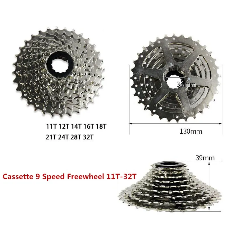 Кассета 7 s/8 s/9 s/10 скорость велосипедная обгонная муфта стальная дорога MTB Горный Велоспорт 11 T-34 T неуказательный маховик CZF006