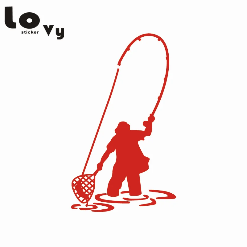 Fly Fishing Fisherman Trout Fish Funny Vinyl Wall Sticker/ Decal Home Decor Fly Fishing Fisherman Trout Fish Funny Vinyl Wall Sticker/ Decal Home Decor