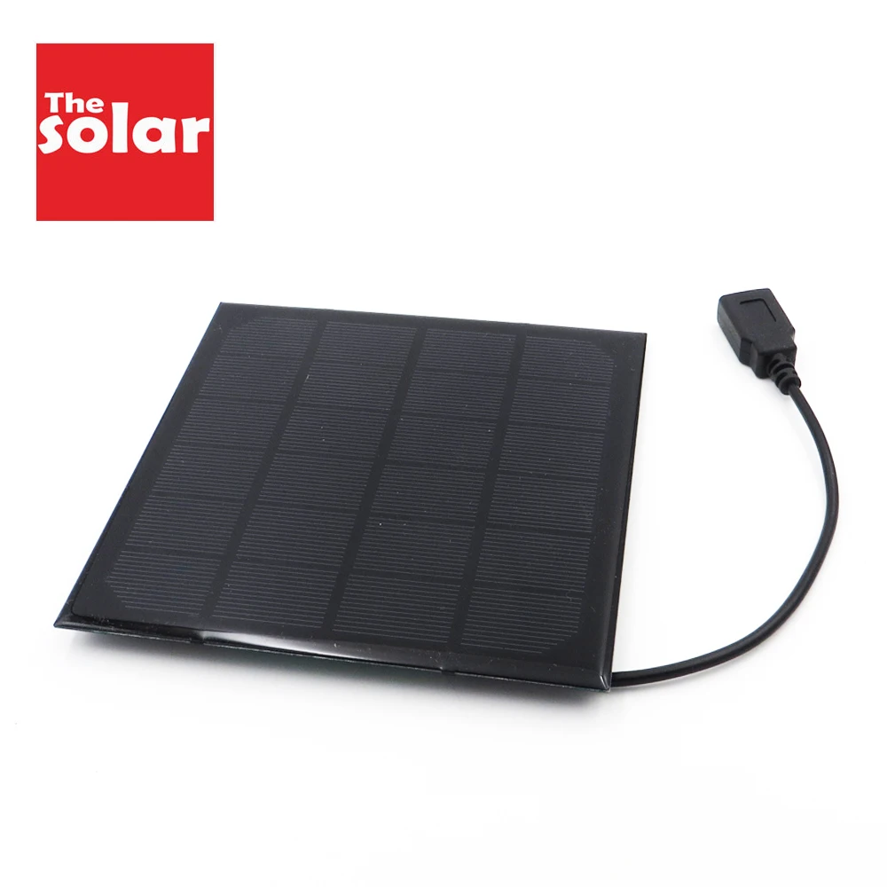 

6V 3 Watt Solar Panel Charger Bluetooth speaker Monocrystalline Solar Cell DIY Solar Charge Battery 5V USB output Solar Panel