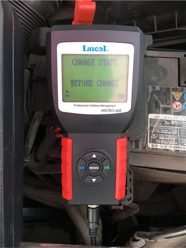 Lancol MICRO-468 Портативный автомобиля Батарея Тестер 12 В/24 В Авто Цифровой Батарея Мощность измерительный прибор автомобильной Батарея анализатор