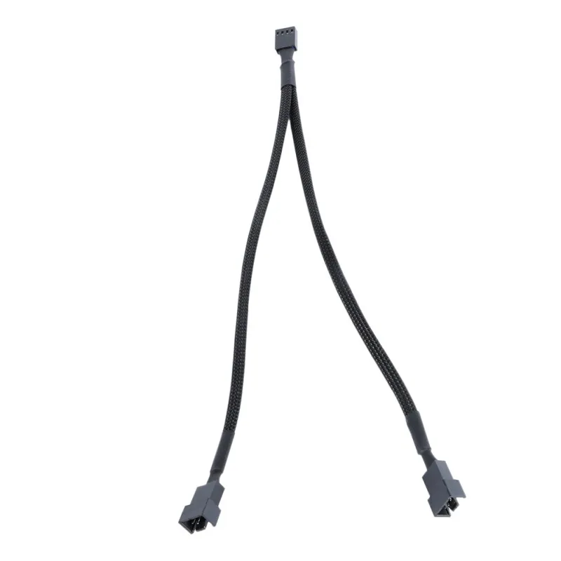 Плетеный Y Сплиттер 3/4 pin PWM Fan компьютерный Удлинительный кабель питания для