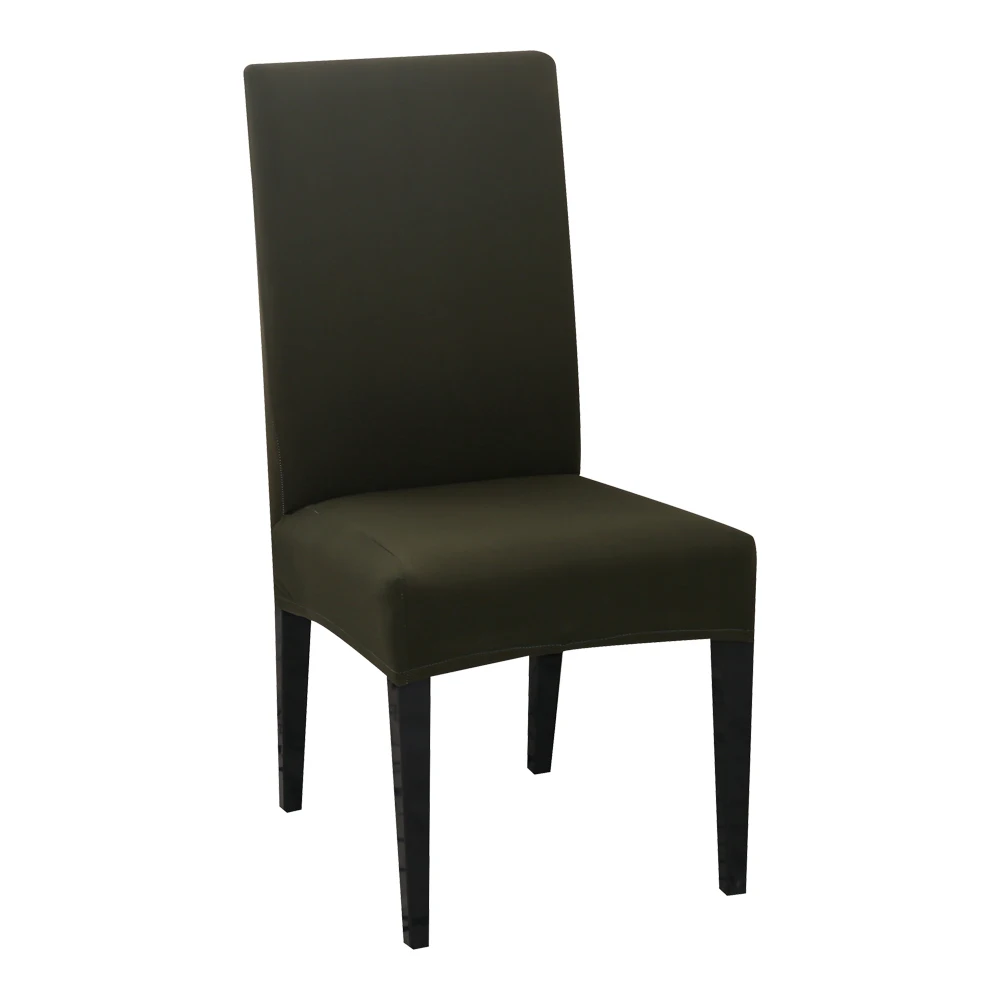 1/2/4/6 шт. современные Однотонные чехол для кресла спандекс эластичная Свадебные банкетные чехлы для стульев обеденный сиденья отеля покрытие стола - Цвет: grey green