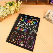 Детский набор для рисования бумага для заметок красочные царапины художественная бумага для рисования с рисованной палкой детские игровые игрушки