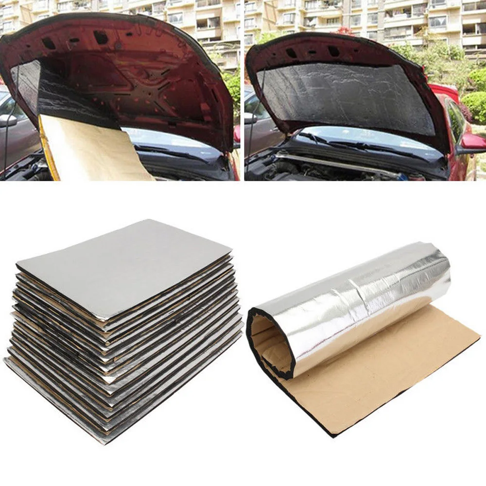  12pcs Firewall Sound Deadener Car Heat Shield Insulation Deadening Mat Ideal for roofs doors wheel 