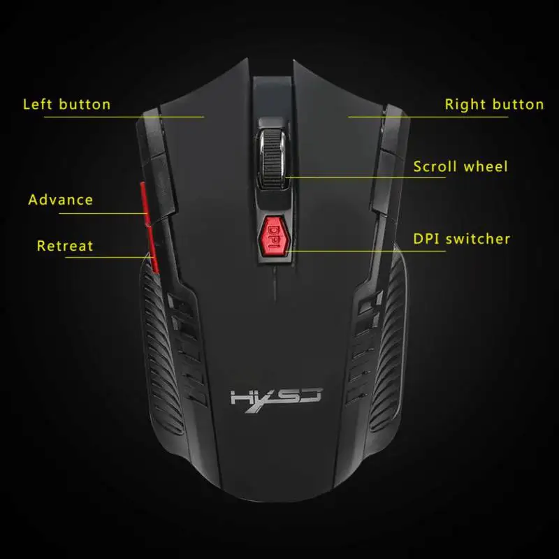 

2.4G Wireless Mouse Mice 6D Gaming Optical Mouse Computer Mouse with 2400DPI for Desktop Laptop PC Pro Gamer