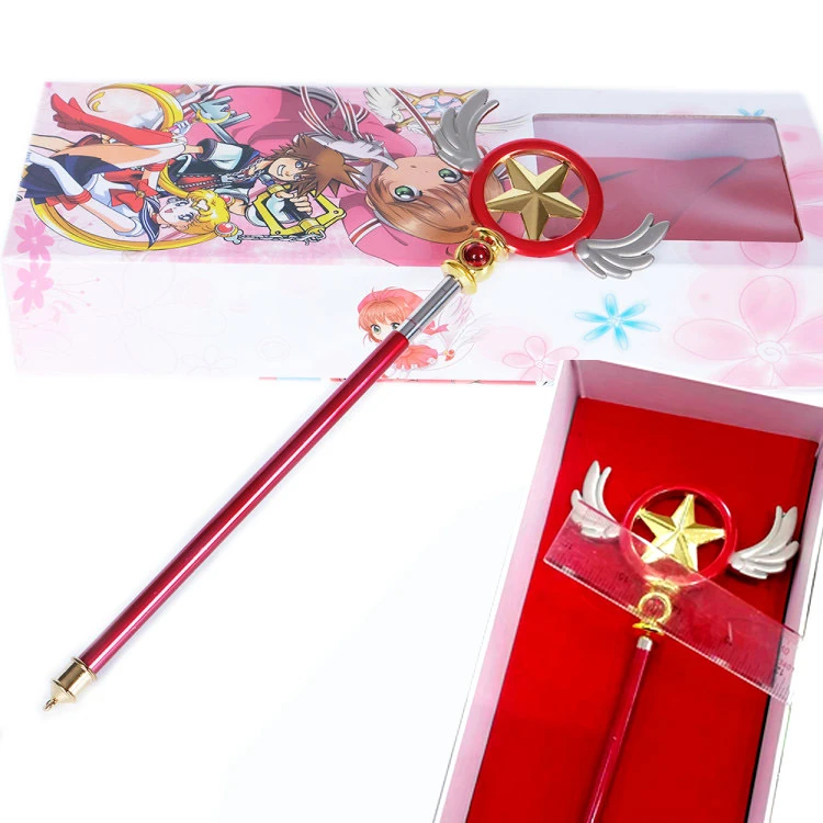 カードキャプターさくらカードキャプターさくら木之本コスプレ魔法の杖スティックカードキャプターさくら小道具アニメコスプレアクセサリー武器 Costume Props Aliexpress