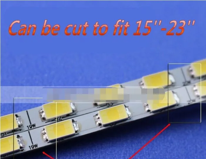 10 шт. универсальный светодиодный Подсветка лампы обновления комплект для ЖК-дисплей монитор 2 светодиодный полоски Поддержка до 24 ''540 мм