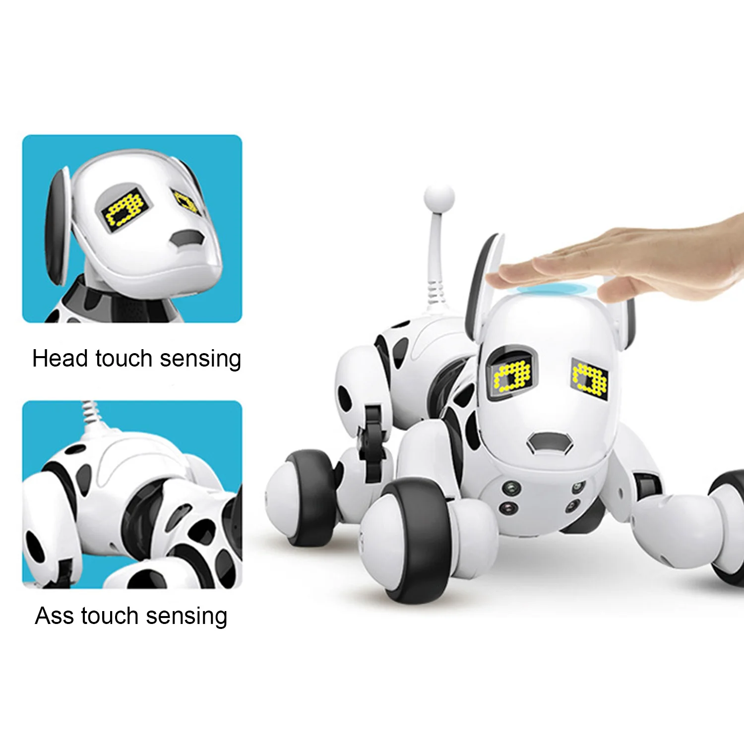 Remoto sem Fio Brinquedo do Animal Cão de Controle Crianças Bonito Robô Inteligente Interativo Filhote Cachorro rc Falando Cão Eletrônico Digital Estimação 9 Cheap Animais eletrônicos