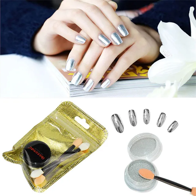 New Mirror Powder Effect Chrome Nails Pigment Gel Polish Diy 1 Box New Mirror Powder Effect Chrome Nails Pigment Gel Polish Diy 1 Box Nail Art