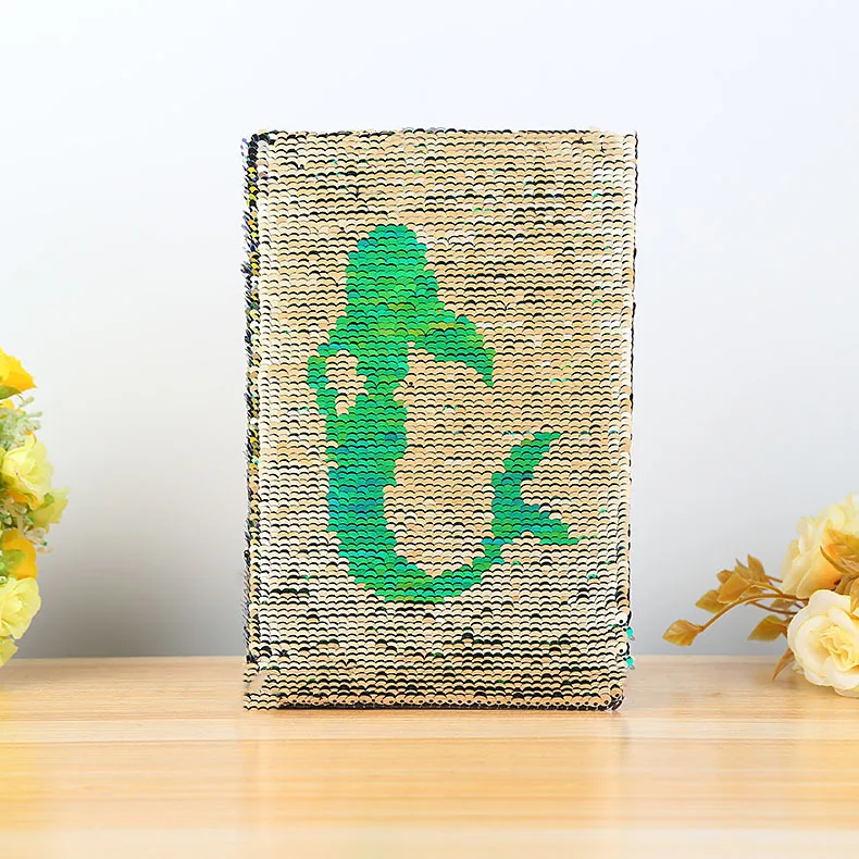 

A5 Notebook Mermaid Style Reversible Sequin Diary Notebook 78 Sheets Notebook Journal DIY Personal Diary Note Book for Girl