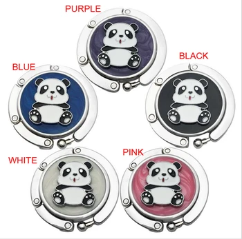 

Free shipping 100pcs/lot Folding Handbag/Purse/Bag Hanger Table Hook Hang Holder PANDA