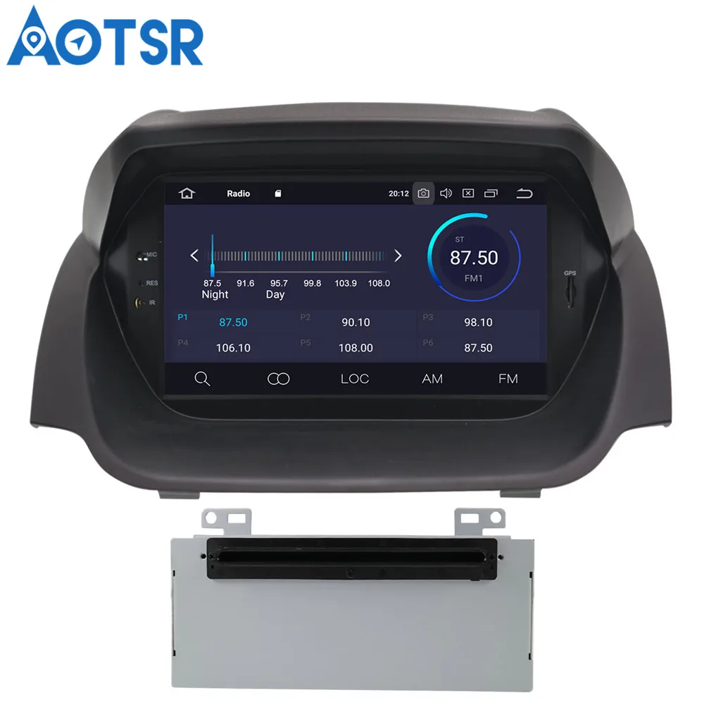 Top Android 9.0 8 core Car DVD CD player GPS Navigation For Ford Fiesta 2013 2014 2015 2016 Multimedia system radio Auto Stereo 32GB 8
