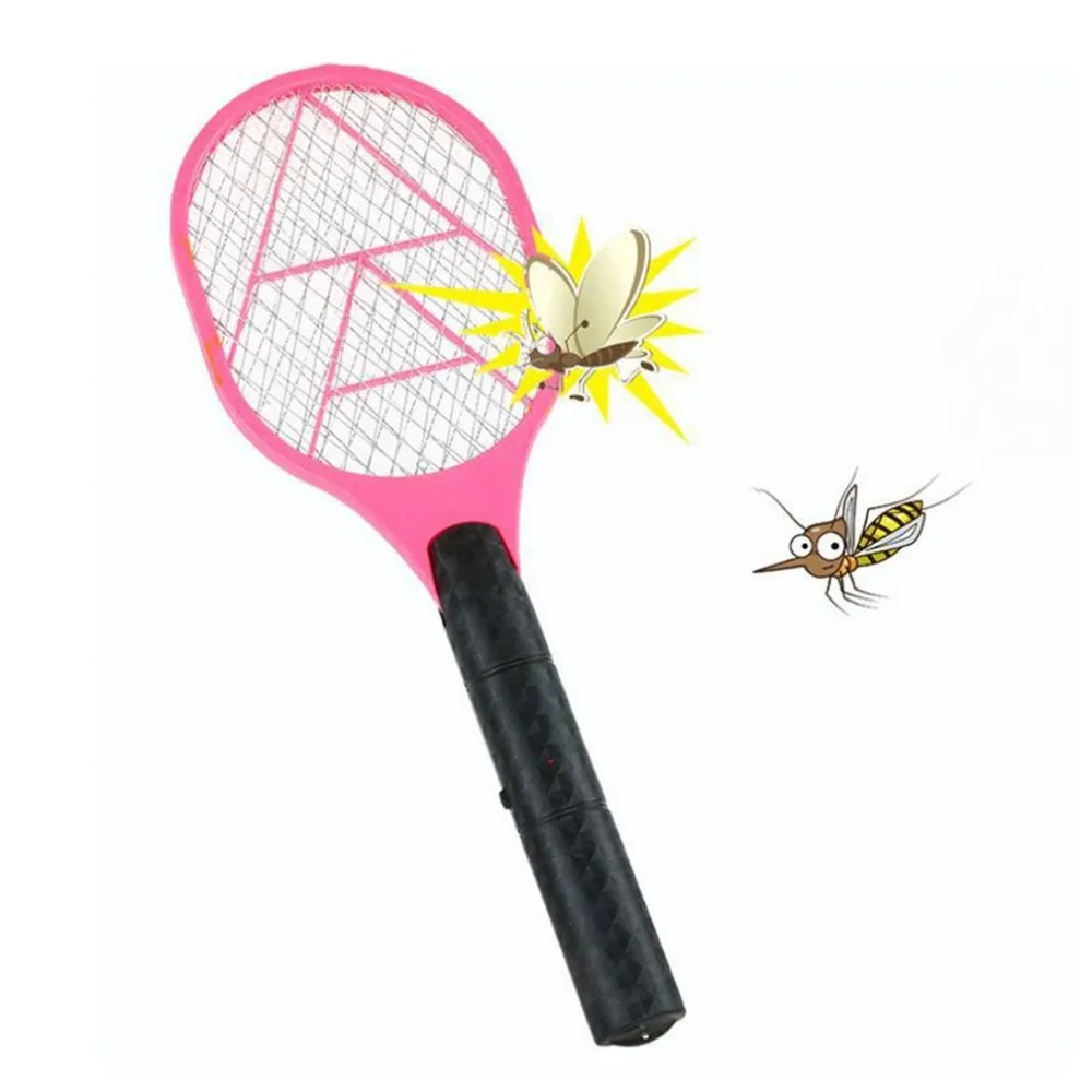 Легкая портативная электрическая теннисная ракетка от комаров с питанием от батареи электрическая ловушка для комаров для домашнего использования дропшиппинг