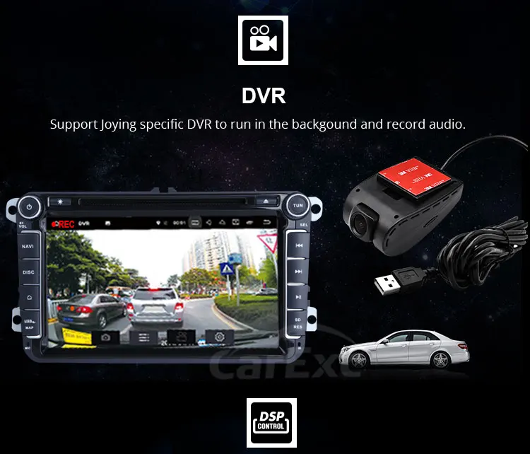 Discount CarExc Android 9.0 OS For Volkswagen Tiguan Jetta Passat VW Golf Car Radio With GPS WiFi Bluetooth USB SD Multimedia Navigation 25