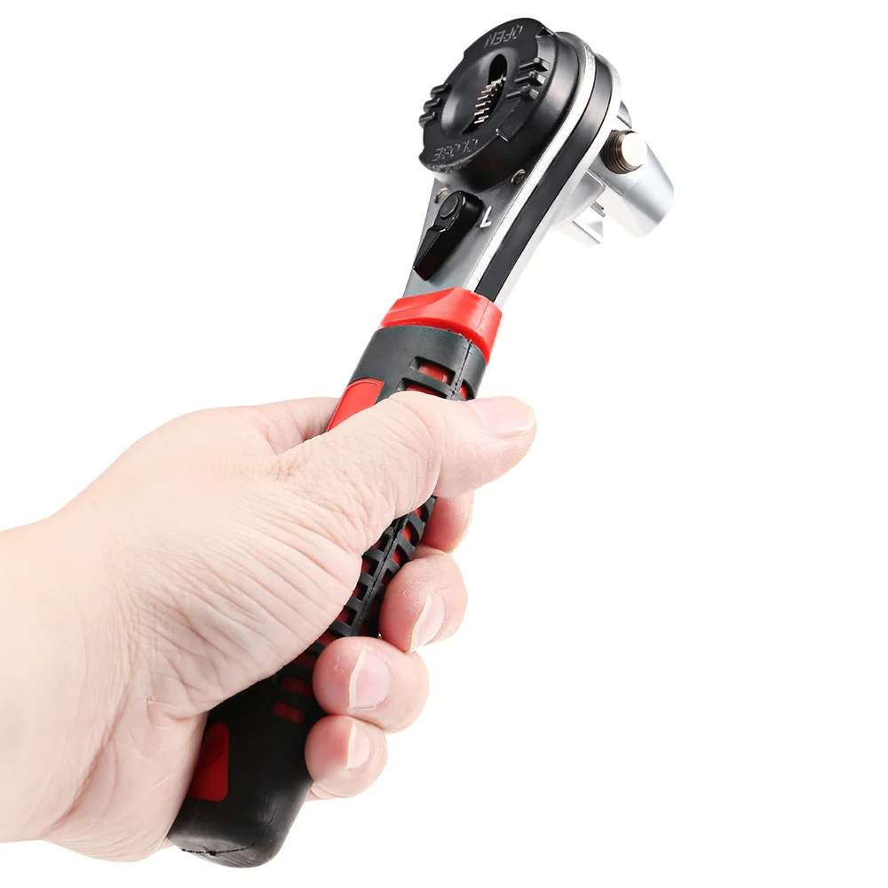 

Portable Hascrome Adjustable Ratchhet Wheel Wrench Hardware Tool