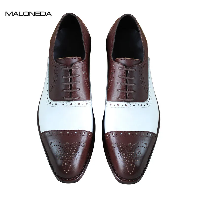 MALONEDA/мужские официальные туфли высокого качества на заказ; обувь ручной работы из натуральной коровьей кожи для свадебной вечеринки