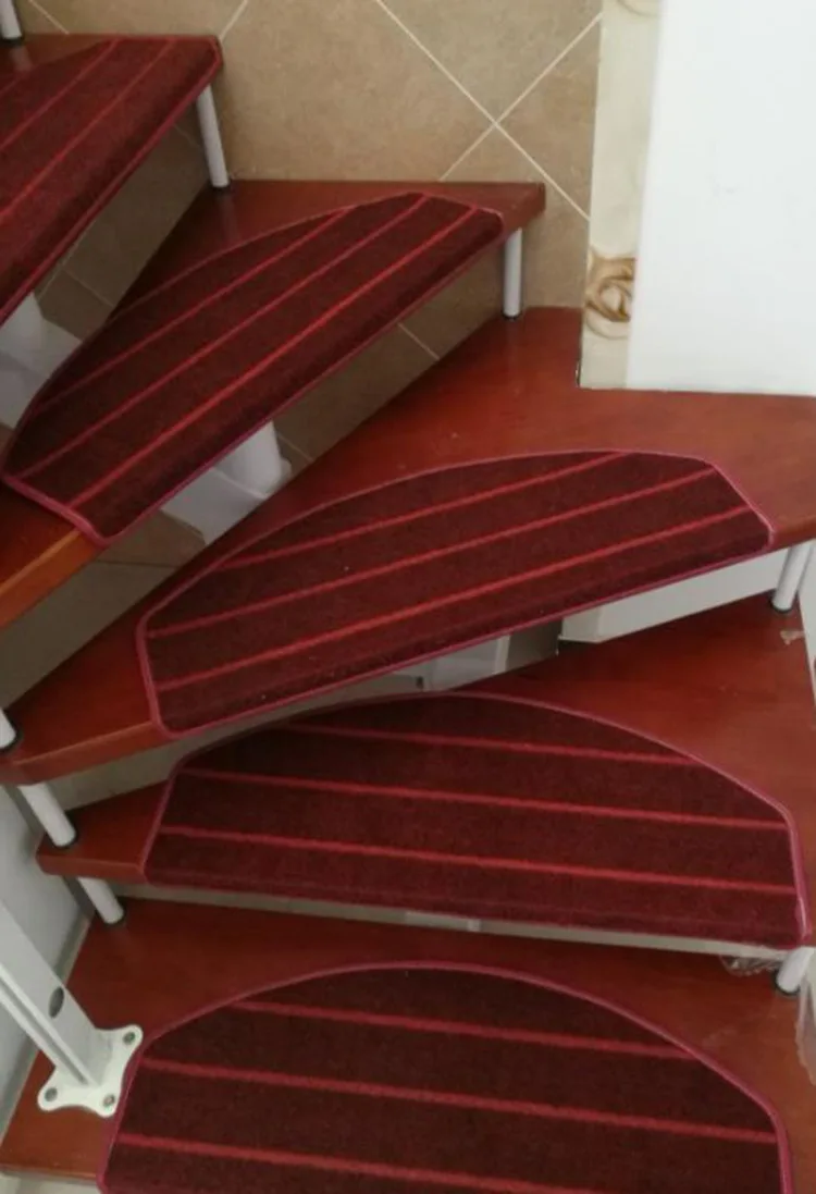 Модные комплекты ковров для лестниц, 10 шт., Противоскользящие коврики для лестниц, коврик для лестниц, 65X24 см, подходит для лестниц шириной 25 см