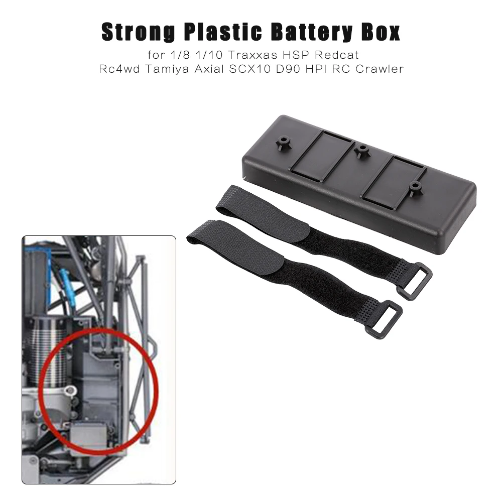 

Strong Plastic Battery Box 150 * 55 * 20mm for 1/8 1/10 Traxxas HSP Redcat Rc4wd Tamiya Axial SCX10 D90 HPI RC Car Crawler
