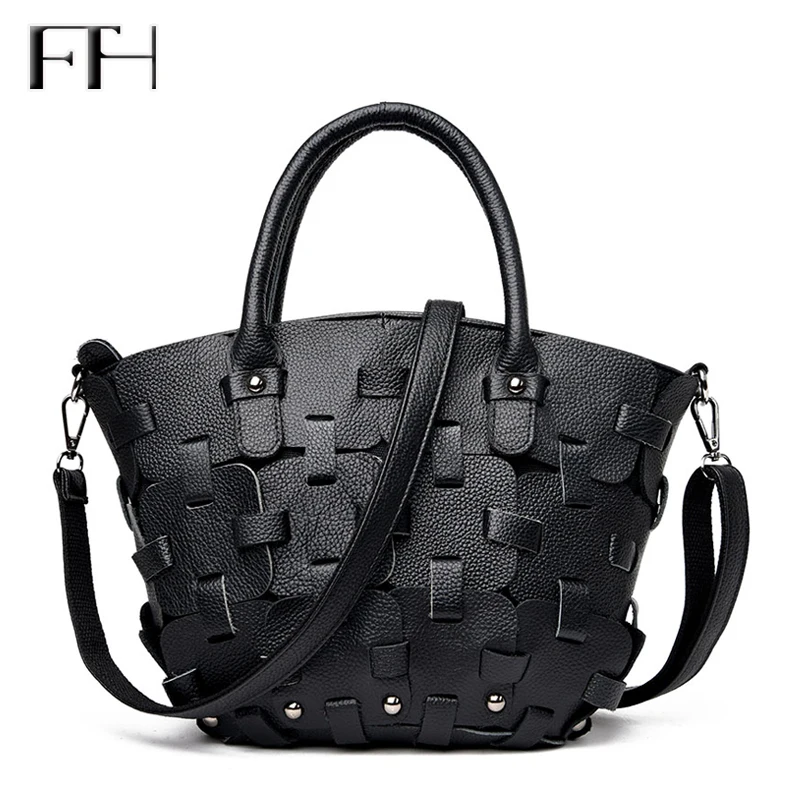 2019 Fashion patchwork style women Cow Leather Messenger totes lady Shoulder handBags female top ...