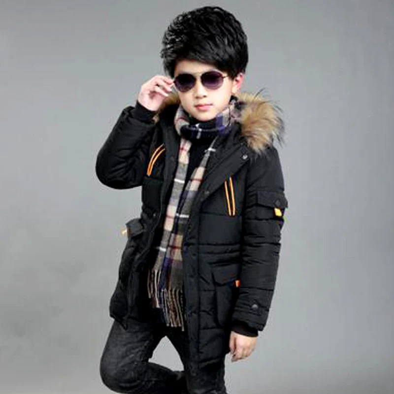 Пальто и куртки для мальчиков, размеры 5, 6, 7, 8, 9, 10, 11 лет, плотная осенне-зимняя одежда husky,, шерстяная одежда на молнии с капюшоном