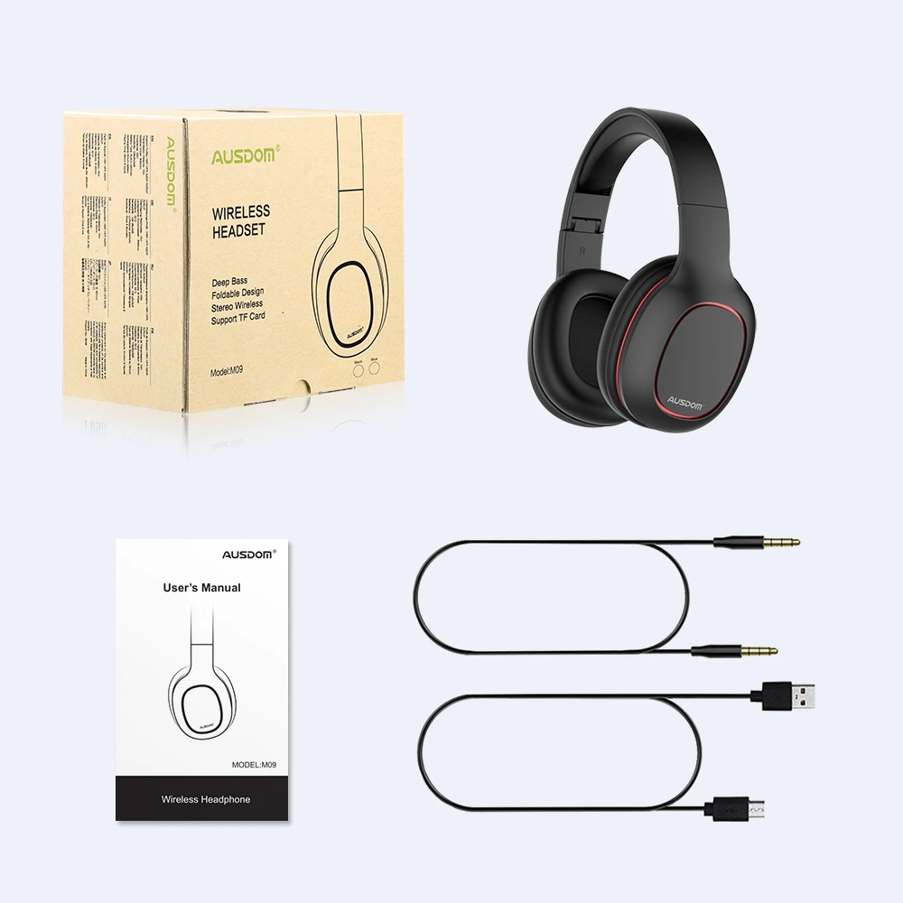 Ausdom M09 беспроводные наушники Bluetooth с микрофоном беспроводная гарнитура стерео