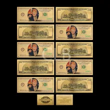 2016 America Future President Of Donald Trump 100 Dollar Bill Colorful Gold Banknote Worth Collection