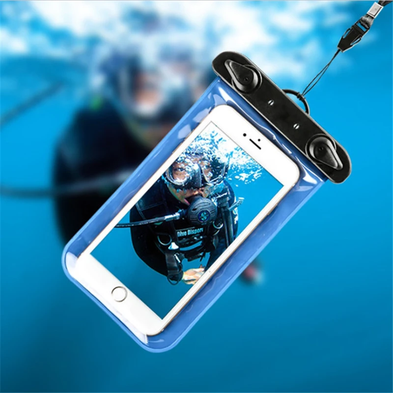 

7 Colors Waterproof Multi-style Valve Type Mini Swimming Bag For Smartphone Touch Screen Bag Phone Care Phone Container