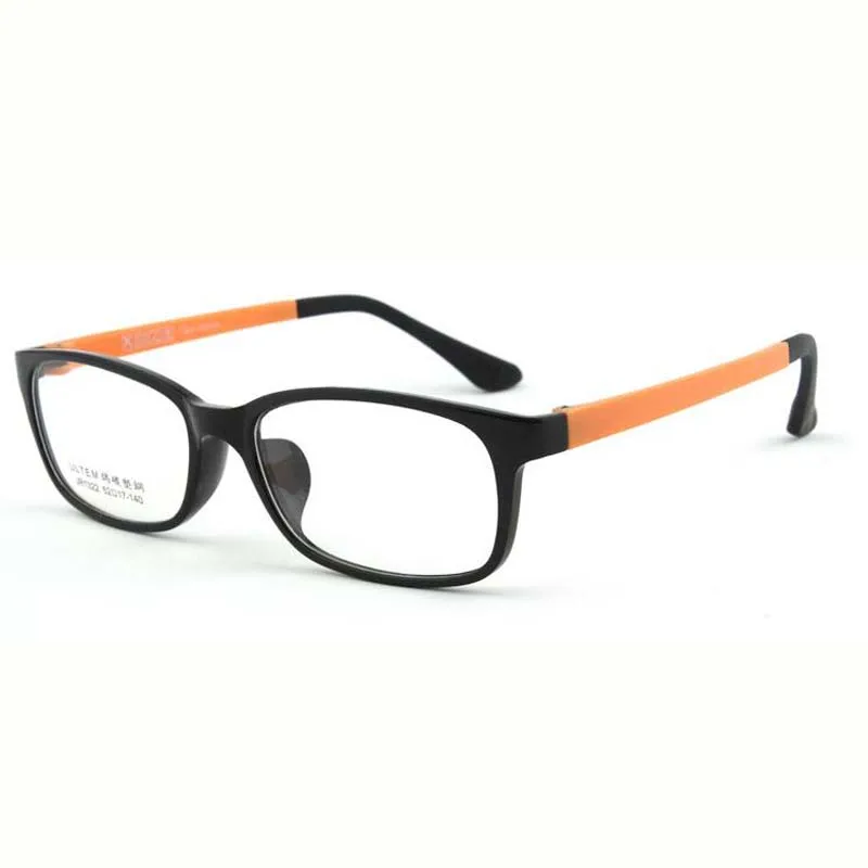 Ультра-светильник, Новое поступление, TR90, стальная оправа, прямоугольные прозрачные очки, высокое качество, для мужчин и женщин, близорукость, оправа для очков, 1322 - Цвет оправы: C5 Bright black oran