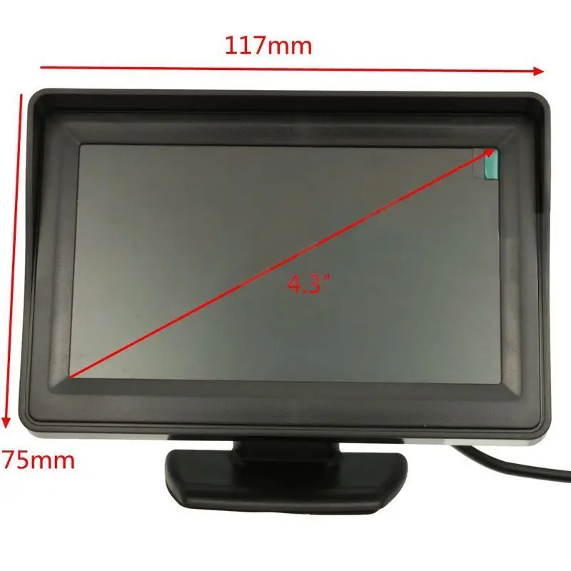 4,3 дюймовый TFT ЖК-монитор заднего вида Автомобильная резервная камера ночного видения