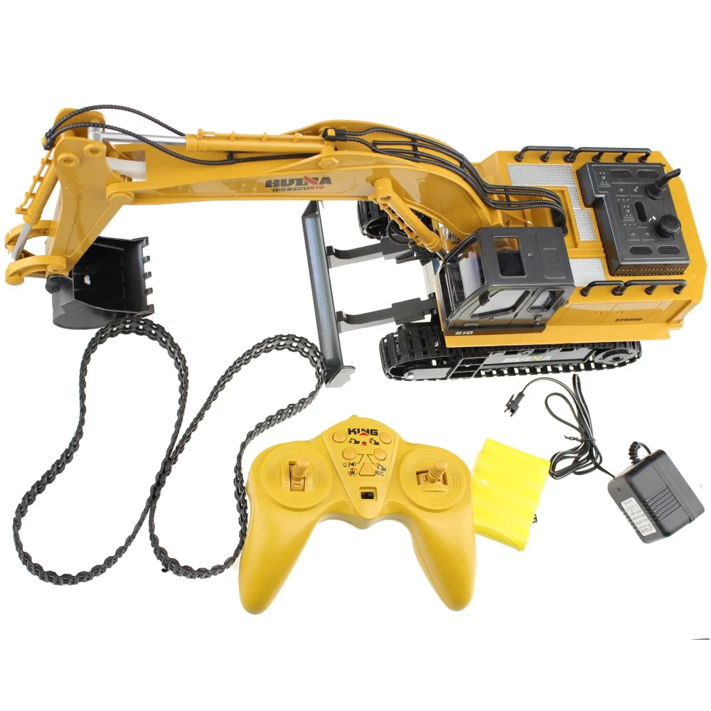 Радиоуправляемый грузовик 11CH экскаватор сплав 2 4 г Backhoes бульдозер пульт