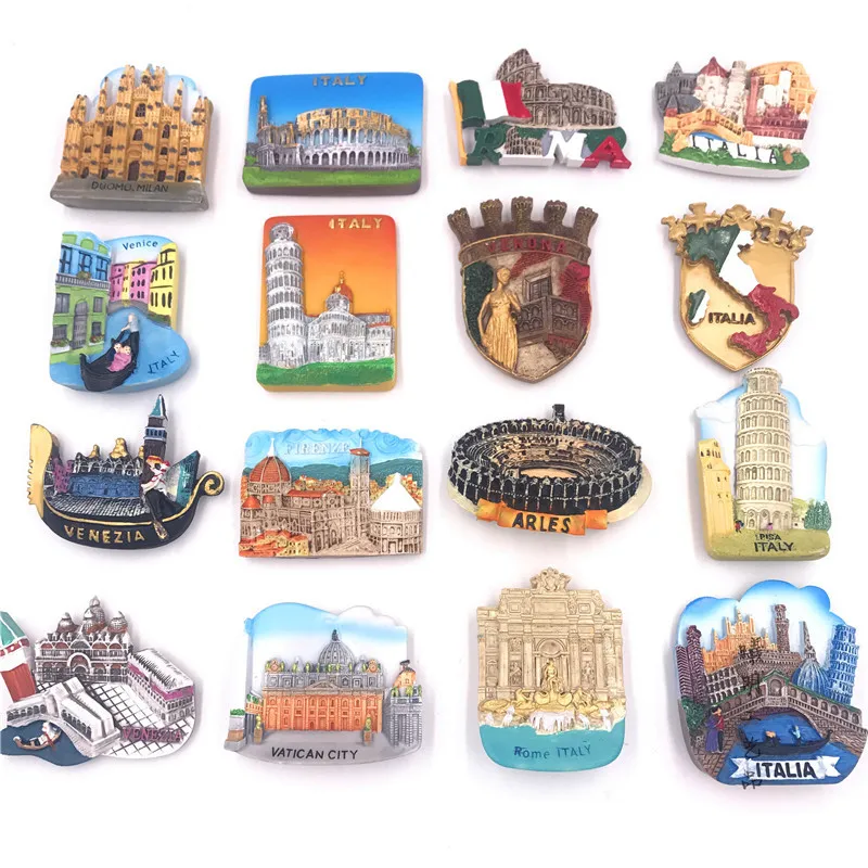 

fridge magnet souvenir Premium resin stereo refrigerator Italy Rome Venice tourism souvenir collection creative magnetic paste