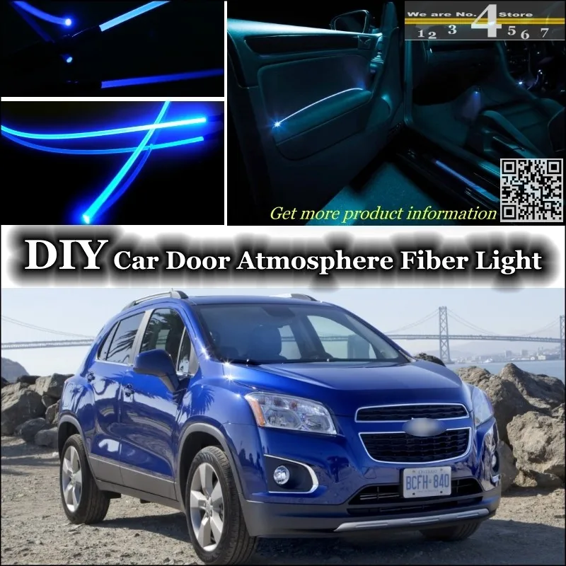 

For Chevrolet Trax Holden Trax interior Ambient Light Tuning Atmosphere Fiber Optic Band Lights Door Panel illumination Tuning