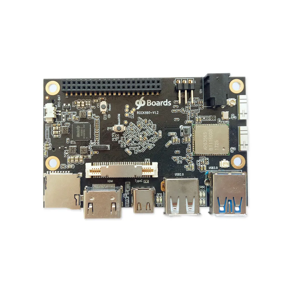 Плата ROCK960 самая маленькая плата RK3399 96 плат (2 ГБ или 4 Гб LPDDR3 @ 1866 МГц) HDMI 2 0 до 4K