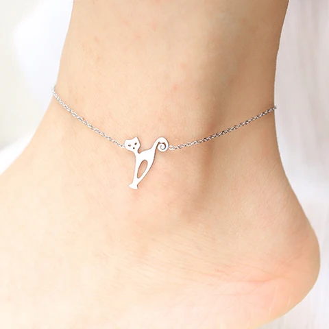 

Stainless steel anklet giraffe lion tree bear elephant squirrel cheetah cat unicorn zebra and other animal anklets