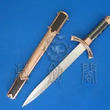 S0017 миниатюрный Фиолетовый Бронзовый нож Республика Китай(материк) сотрудник сабля меч 16"