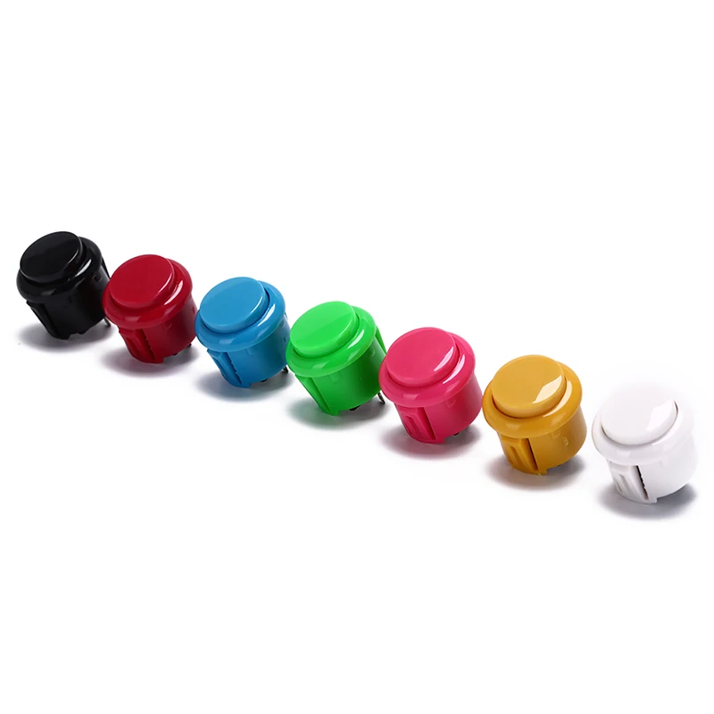 

10pcs Built-in Small Micro Switch For DIY Arcade Controller Jamma Mame 24mm Factory Price Arcade Button Round Push Button
