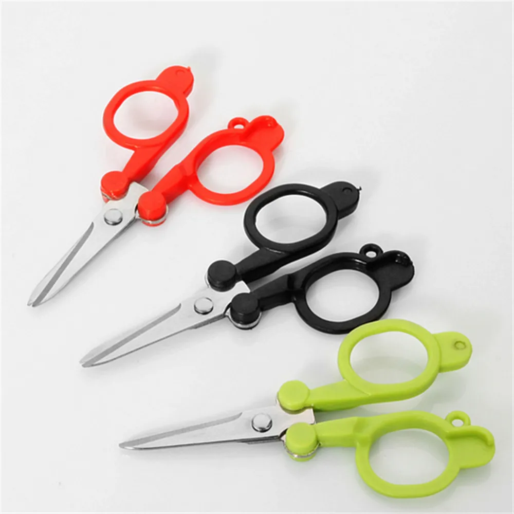 Stainless steel folding scissors portable outdoor fishing trip scissors
