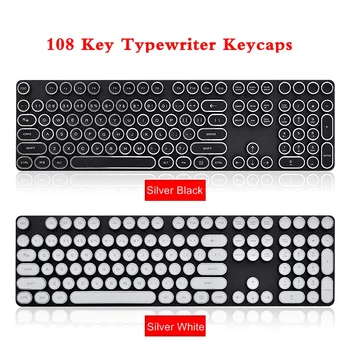 

Steanpunk DIY Plating Retor-Round Typewriter Type Mechanical Keyboard Keycaps Support Mechanical Keyboard With Satellite Shaft