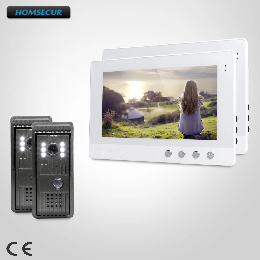 

10.1inch Hands-free Video Door Intercom System with Intra-monitor Audio Intercom : XC003+XM101-W