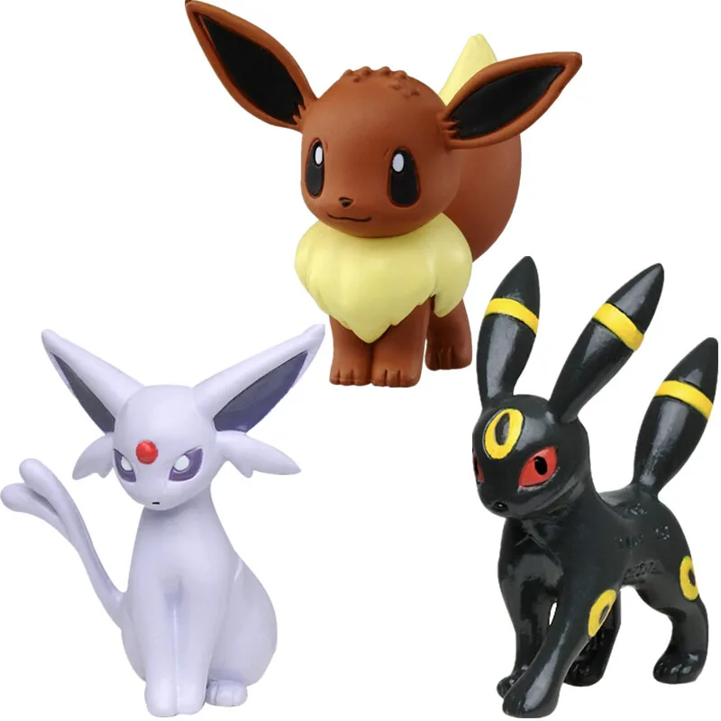 TAKARA TOMY Покемон мультфильм Eevee экшн и игрушки фигурка Модель Коллекция игрушек для детей Покемон фигурки подарки - Цвет: Красный