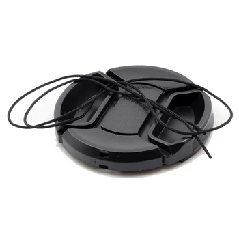 Camera Lens Cap Protection Cover 37mm/49mm/52mm/55mm/58mm/62mm/67mm/72mm/77mm/ With Anti-lost Rope for canon nikon sony Lens O3