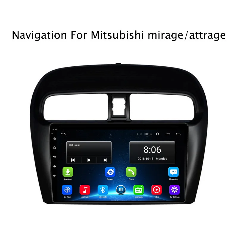 NAVITOPIA 9 дюймов 4G LTE wifi головное устройство для Mitsubishi Mirage Attrage 2012 Android 6 0 2G + 32G