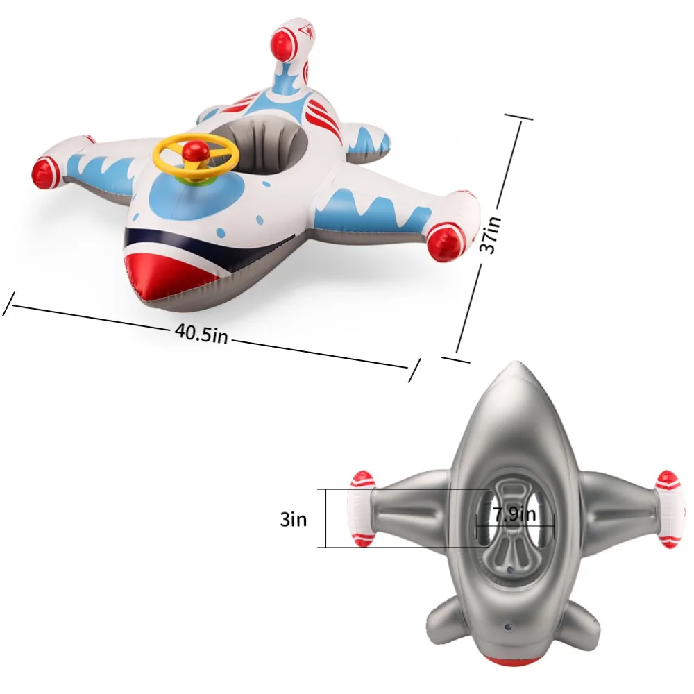 Детский аэроплан поплавок Аксессуары детский спасательный круг ребенок надувной самолет плавание кольцо сиденье бассейна малыша поплавок кольцо