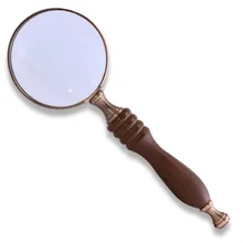 

Handheld 10X Magnified Wood Handle Magnifier Portable European Retro HD Reading Map Newspaper Jewelry Detachable Magnifier