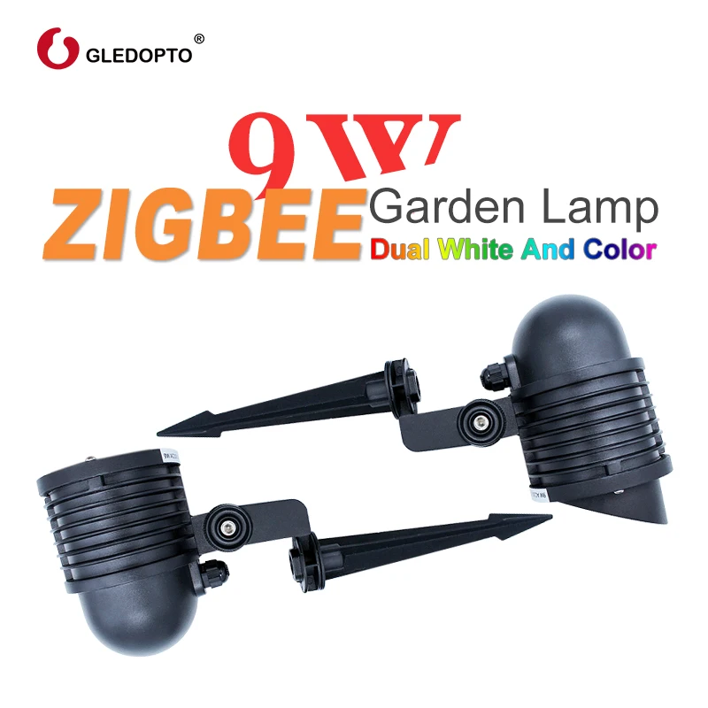 Outdoor ZIGBEE smart led 9W rgbww/cw garden lamp AC100-240V work with echo plus AU EU UK US plug ZIGBEE LIGHT LINK lightify